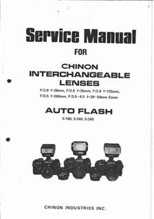 Chinon 28/2.8 manual. Camera Instructions.